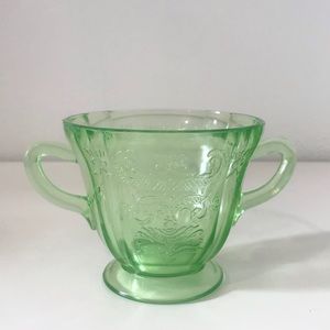Madrid Green Depression Glass Cup